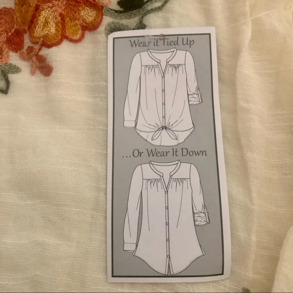 NWT Anthropologie Boho Style Embroidery Sheer Top - Picture 8 of 10